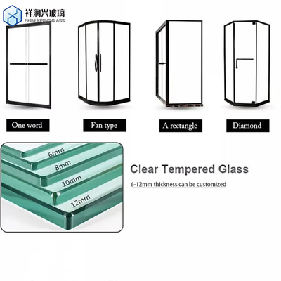Vidrio templado transparente de 8 mm 10 mm 12 mm para baños y puertas Servicio posventa 5 años