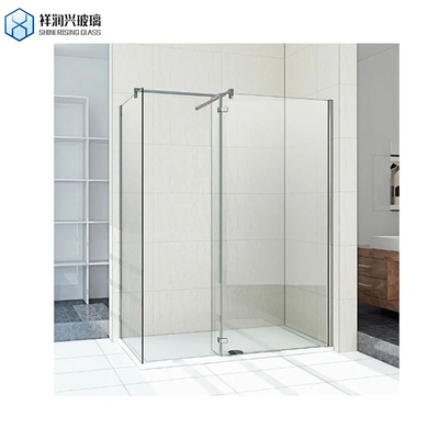 Sala de baño de doble puerta corredera Sala de ducha con cristal templado claro y marco de aleación de aluminio