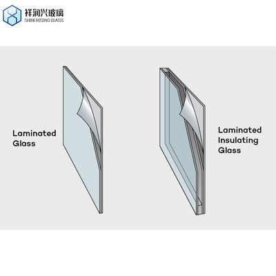 Vidrio laminado de seguridad plana templado endurecido de color claro PVB Sgp para la construcción