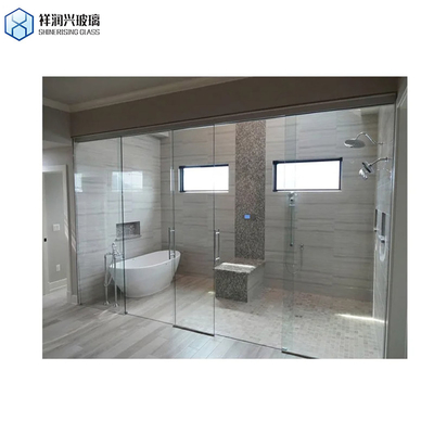 Cuarto de ducha sin marco con puerta corredera de vidrio templado personalizable Certificado SGS