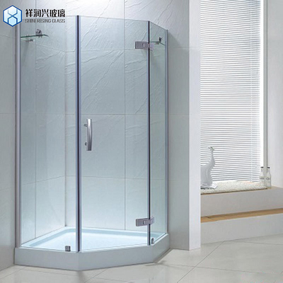 Sala de ducha de acero inoxidable Porta de cristal con 2 mangos y espesor de demanda