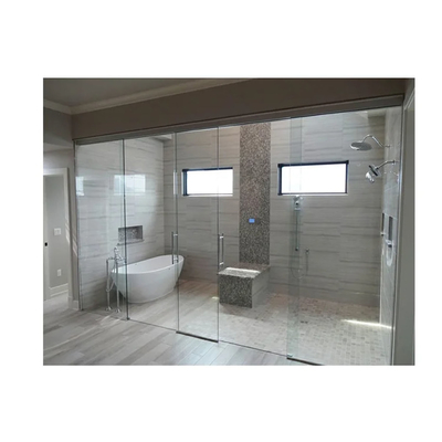 80X80 Negro Cuadrado pequeño de vidrio Casillas de ducha Cabina para el hogar Flat trabajo de borde pulido