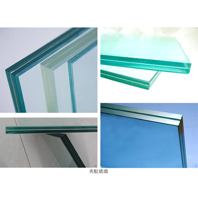 Moderado 8mm 4mm 4mm 8.38mm espesor PVB Intercapa de vidrio laminado