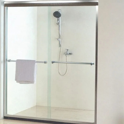 304 Acero inoxidable de vidrio templado de una pieza de la puerta de la ducha para el baño