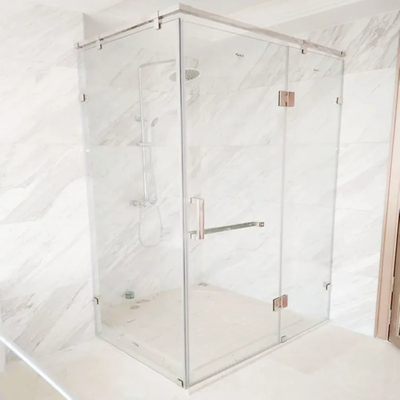 Como el cliente de primer diseño de espesor sin marco 600mm puerta de ducha oscilante con vidrio transparente
