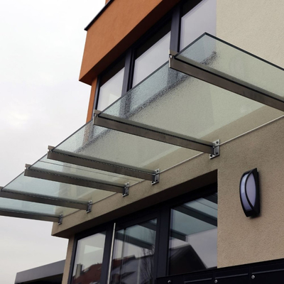 Materiales de construcción Panel de acristalamiento de sandwich plano y doblado Vidrio laminado templado 8.76mm 442 PVB Vidrio laminado M2