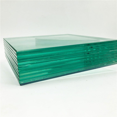 Materiales de construcción Panel de acristalamiento de sandwich plano y doblado Vidrio laminado templado 8.76mm 442 PVB Vidrio laminado M2