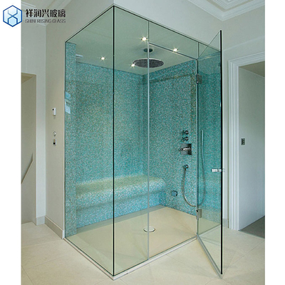 Baño 6mm Tempered pequeña pantalla de ducha de plata puerta de ducha con giro para personalización
