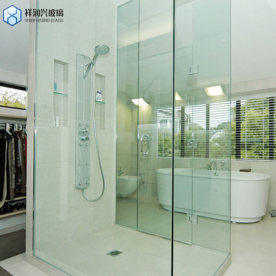 Baño 6mm Tempered pequeña pantalla de ducha de plata puerta de ducha con giro para personalización