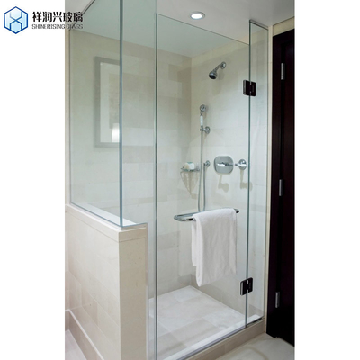 Baño 6mm Tempered pequeña pantalla de ducha de plata puerta de ducha con giro para personalización
