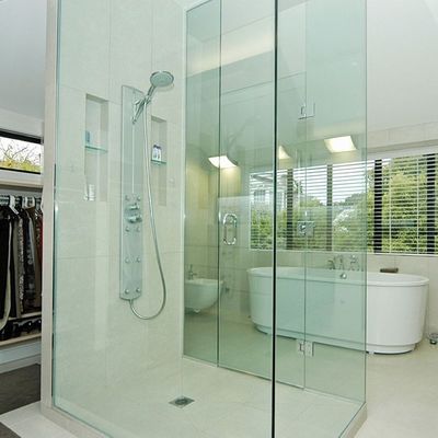 Puerta de la sala de ducha todo en uno Conjuntos de recinto sin marco con vidrio laminado y 5