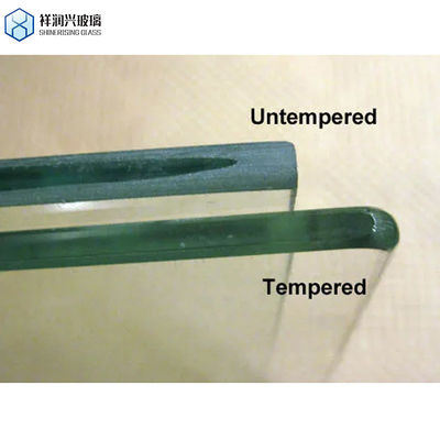 Vidrio flotante templado de 6 mm THK para edificios de seguridad con color de hierro bajo tintado y recocido