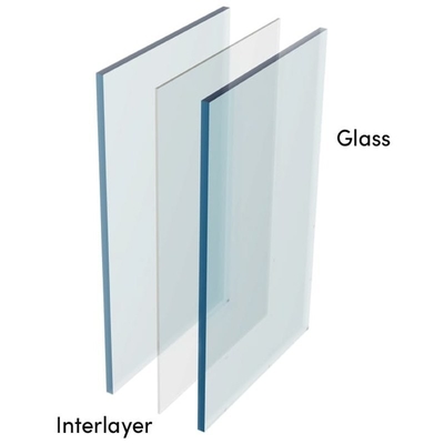21Vidrio laminado templado de.52mm para protección a prueba de balas y seguridad en la construcción