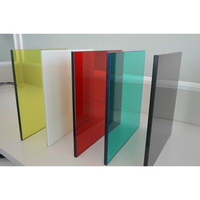 Estructura sólida Personalización de vidrio laminado transparente coloreado para decoración