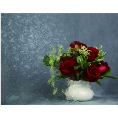 Vidrio Decorativo Ácido grabado patrón claro Vidrio congelado 2134X3300mm Plegado Desdoblado