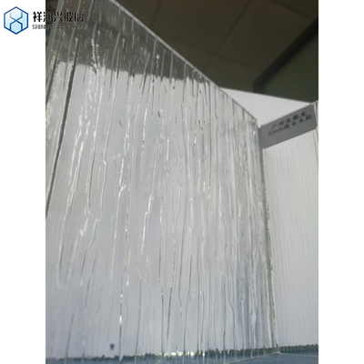 3mm 4mm 5mm Cristal claro y bronce Flora Nashiji Karatachi Moru Vidrio con patrones Vidrio plano