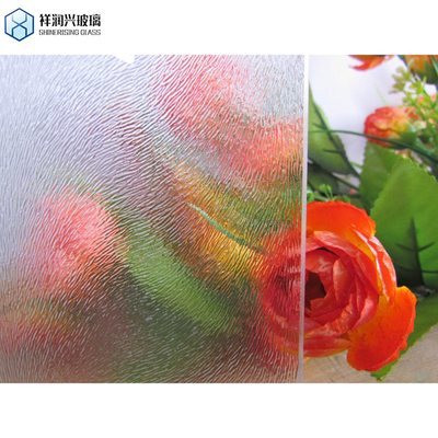 3mm 4mm 5mm Cristal claro y bronce Flora Nashiji Karatachi Moru Vidrio con patrones Vidrio plano