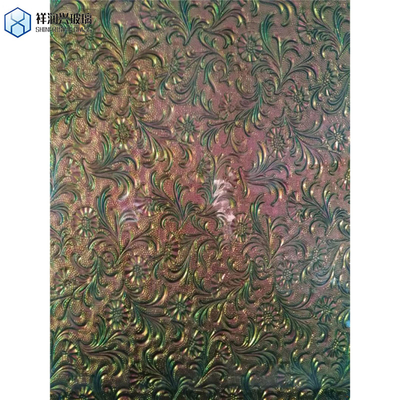 3mm 4mm 5mm Cristal claro y bronce Flora Nashiji Karatachi Moru Vidrio con patrones Vidrio plano