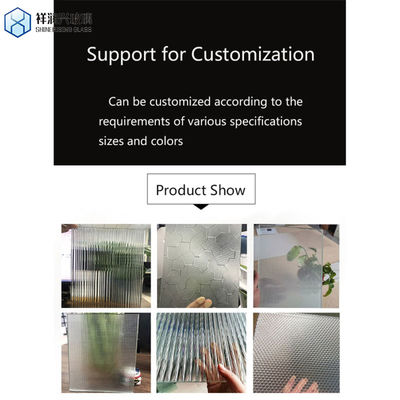 Vidrio de patrón para puertas, ventanas y divisores de habitaciones Vidrio decorativo pintado de color claro