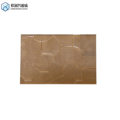 7-14 días de entrega Vidrio en relieve marrón decorativo con patrón de flora 4-8 mm de espesor
