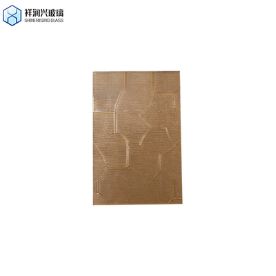 7-14 días de entrega Vidrio en relieve marrón decorativo con patrón de flora 4-8 mm de espesor