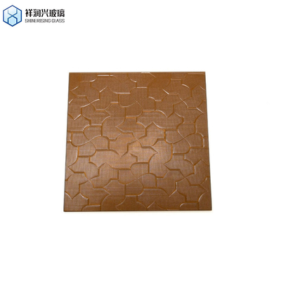 7-14 días de entrega Vidrio en relieve marrón decorativo con patrón de flora 4-8 mm de espesor