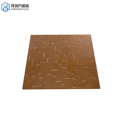 Vidrio flotante vidrio decorativo para decoración vidrio en relieve marrón plano de shinerising