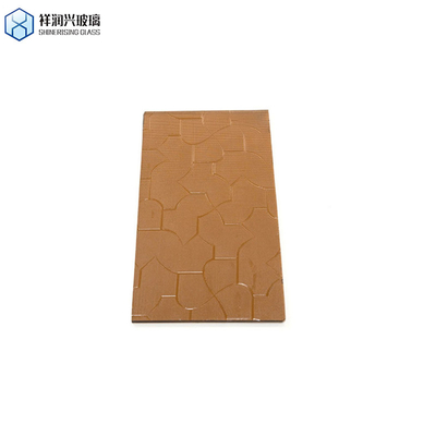 Vidrio brillante estándar plano GB15763.2-2005 Vidrio en relieve marrón para decoración
