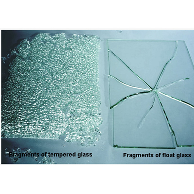 Refrigerador de doble puerta de vidrio India de 4 mm con estado de fragmento III