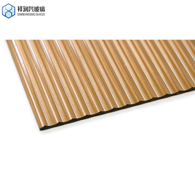 Arquitectura Vidrio con patrones de lluvia marrón Bronce claro Vidrio de color para puertas y ventanas