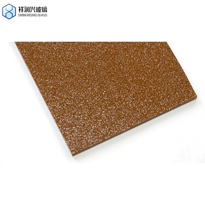 Rain/Diamond/Water Art Decorativo Químico Temperado Prensado de Vidrio Qingdao Patrón de vidrio marrón en relieve