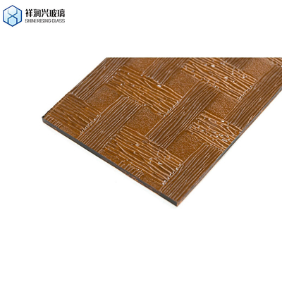 Vidrio con patrón marrón decorativo de 4 mm de color tintado claro para la demanda de arquitectura