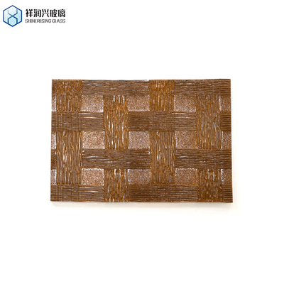 Capas Demanda de 8 mm de cristal de patrón templado claro marrón de vidrio en relieve pantalla de la puerta de la ducha