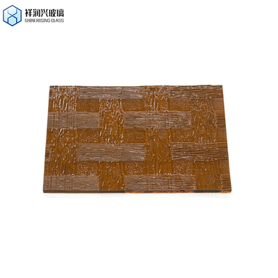 Capas Demanda de 8 mm de cristal de patrón templado claro marrón de vidrio en relieve pantalla de la puerta de la ducha