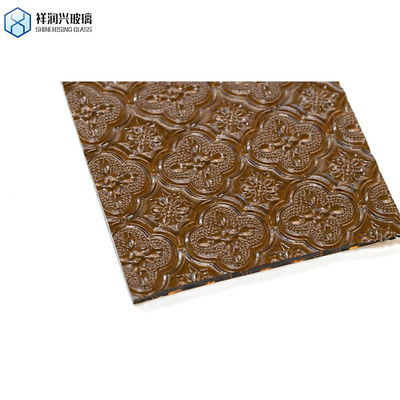 Certificado ISO 3mm-8mm Bronce claro Karatachi Qingdao Mistlite Flora Vidrio con patrón flautado