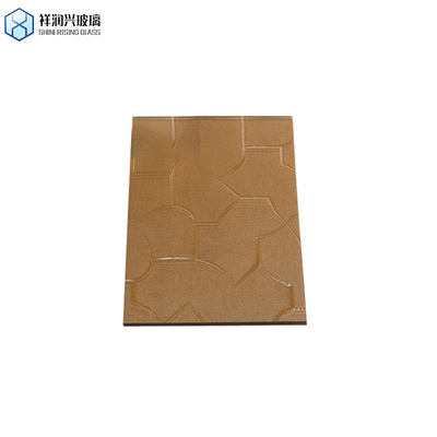 Vidrio de patrón de alambre de Qingdao de 3 mm-8 mm claro y de color para la construcción de vidrio en relieve marrón