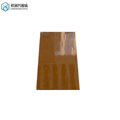 Vidrio decorativo de estructura sólida con diseño en relieve marrón y grosor de 3 mm 4 mm 5 mm
