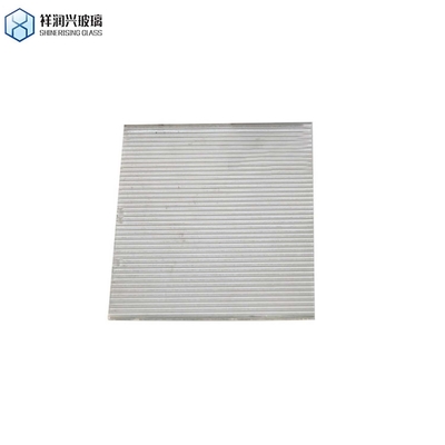 Trabajo de borde pulido plano de vidrio laminado de cerco de patrón de vidrio con nervaduras 6mm 8mm 10mm 12mm