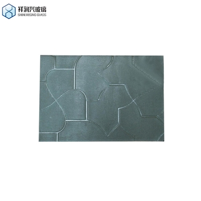Pared divisoria de vidrio laminado personalizada con logotipo y patrones filmados