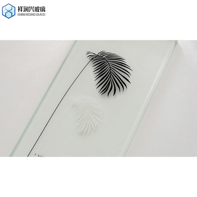 Vidrio de baño de vidrio único 2024 12mm Tempered Acid Etched Pattern Glass Personalizado