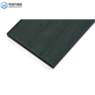 Vidrio de patrón en relieve decorativo negro templado claro para decoración del hogar personalizada