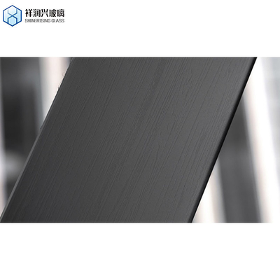 Vidrio de patrón en relieve decorativo negro templado claro para decoración del hogar personalizada