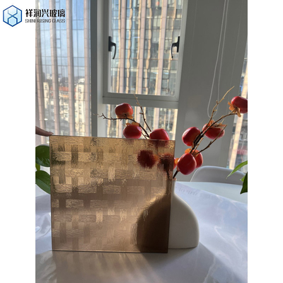 Vidrio laminado de bambú para vidrio único Vidrio cableado / decorativo / de baño en diseño de bambú