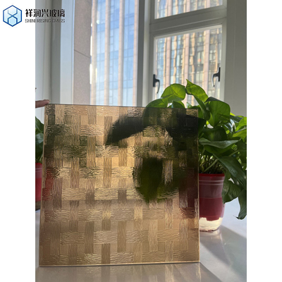 Panel de vidrio de patrón de bronce para la construcción de requisitos y tamaños personalizados
