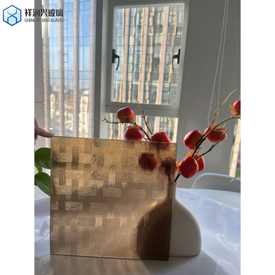 Módulo de flor de bronce rojo redondo sólido de aluminio de vidrio de madera