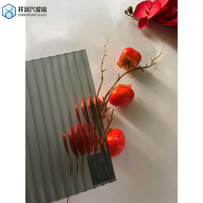 Moru de color gris sólido con patrón de vidrio templado Moru de flauta para baño sala de estar