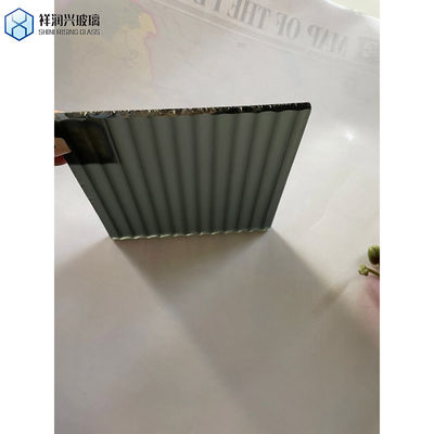 Moru de color gris sólido con patrón de vidrio templado Moru de flauta para baño sala de estar