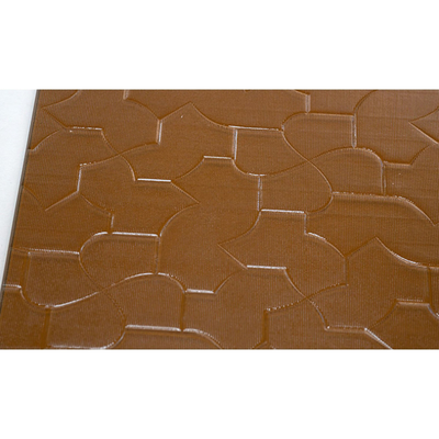 Vidrio con patrón de flauta de bronce azul verde claro decorativo para proyectos de arquitectura