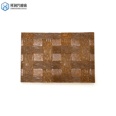 Vidrio flotante de patrón Karatachi de 4 mm para edificios industriales en bronce azul verde claro