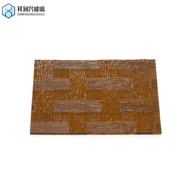 Vidrio flotante de patrón Karatachi de 4 mm para edificios industriales en bronce azul verde claro